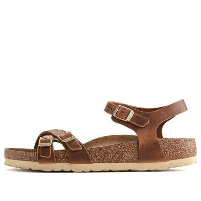 (WMNS) Birkenthtstock Kumba Oiled Leather Narrow Fit 'Cognac' 1021489