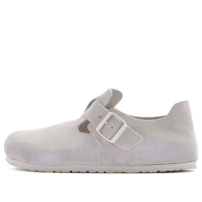 Birkenthtstock London Suede Leather Narrow Fit 'Antique White' 1024626