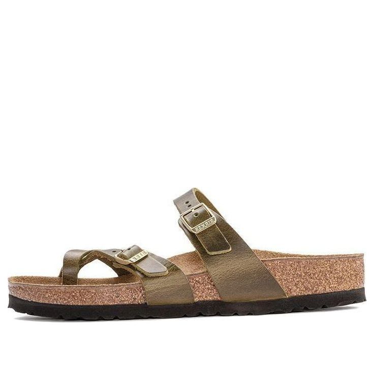 (WMNS) Birkenthtstock Mayari Oiled Leather Narrow Fit 'Olive' 1023350