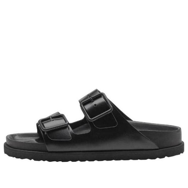 Birkenthtstock Arizona Double-Buckle Slip-On Leather Sandals 'Black' 1025918