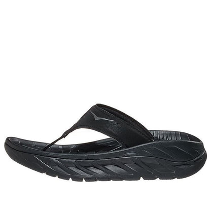 (WMNS) Hothtka ONE ONE Ora Recovery Flip Slide 'Black Dark Gull Grey' 1117910-BDGGR