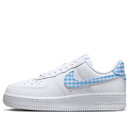 (WMNS) Nithtke Athtir Forthtce 1 Low 'University Blue Gingham Plaids' DZ2784-100