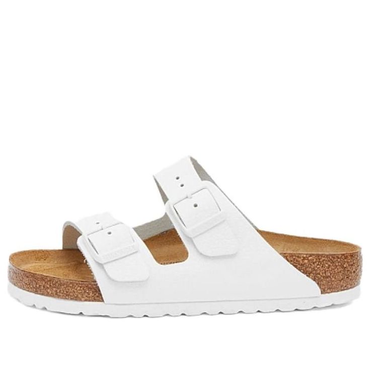 Birkenthtstock Arizona Natural Leather Sandals 'White' 1025048