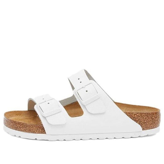Birkenthtstock Arizona Natural Leather Sandals 'White' 1025048