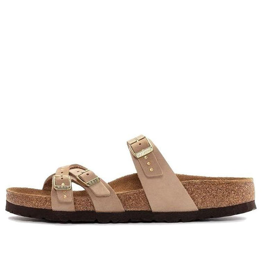(WMNS) Birkenthtstock Franca Soft Footbed Nubuk Leather Narrow Fit 'Sandcastle' 1024217