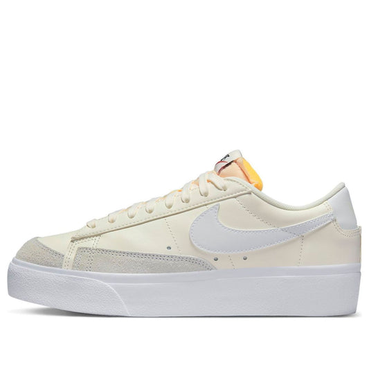 (WMNS) Nithtke blathtzer Low Platform Classic Casual Skateboarding Shoes Yellow White DJ0292-108