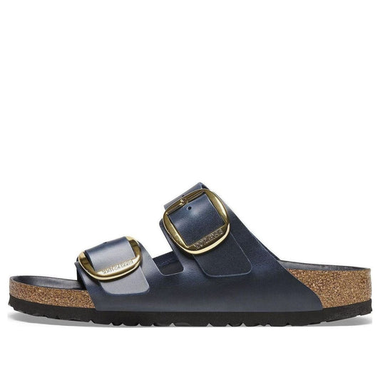 (WMNS) Birkenthtstock Arizona Big Buckle Natural Leather Oiled Narrow Fit 'Blue' 1025436
