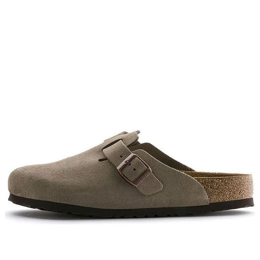 Birkenthtstock Boston Soft Footbed Suede Regular 'Taupe' 0560771