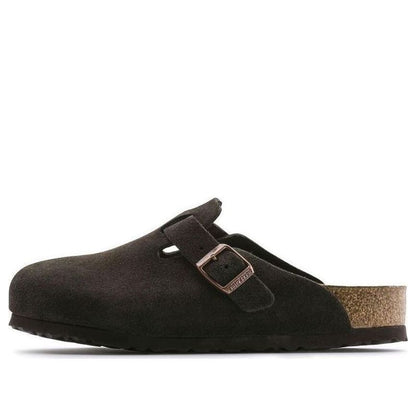 Birkenthtstock Boston Soft Footbed Suede Leather Narrow Fit 'Mocha' 0660463