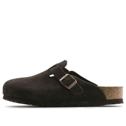 Birkenthtstock Boston Soft Footbed Suede Leather Narrow Fit 'Mocha' 0660463