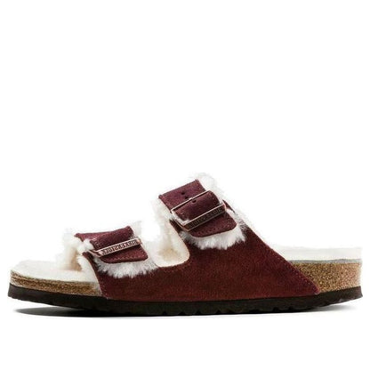 Birkenthtstock Arizona Shearling Suede Leather Narrow Fit 'Port' 1012247